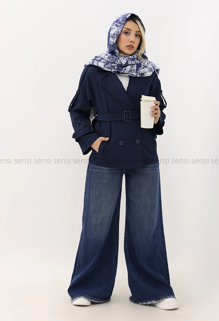 ترنچ کت کتان آستر دار @@کد1004362